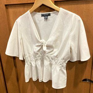 PRIMARK from Dublin Soft Tie Front Top. Sz 8